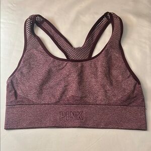 PINK Victoria's Secret Red Sports Bra with Racerback Design